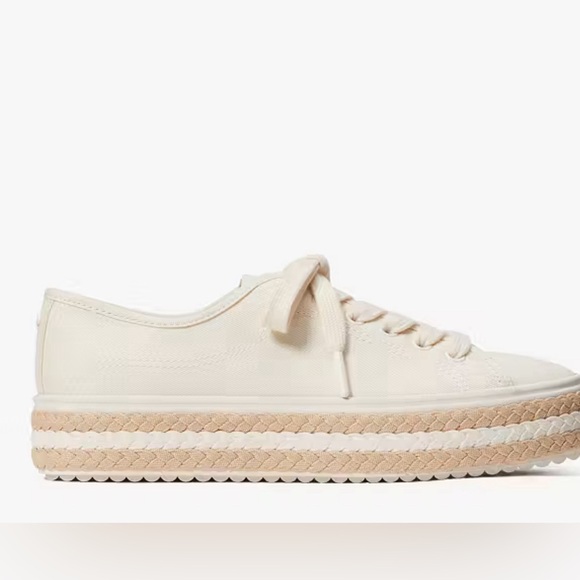 Kate Spade New in Box Taylor Sneakers KG544 Cream - Picture 14 of 16